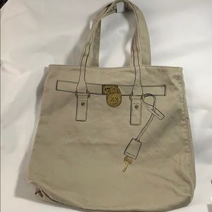 Michael Kors Hamilton Trompe Canvas Tote Bag